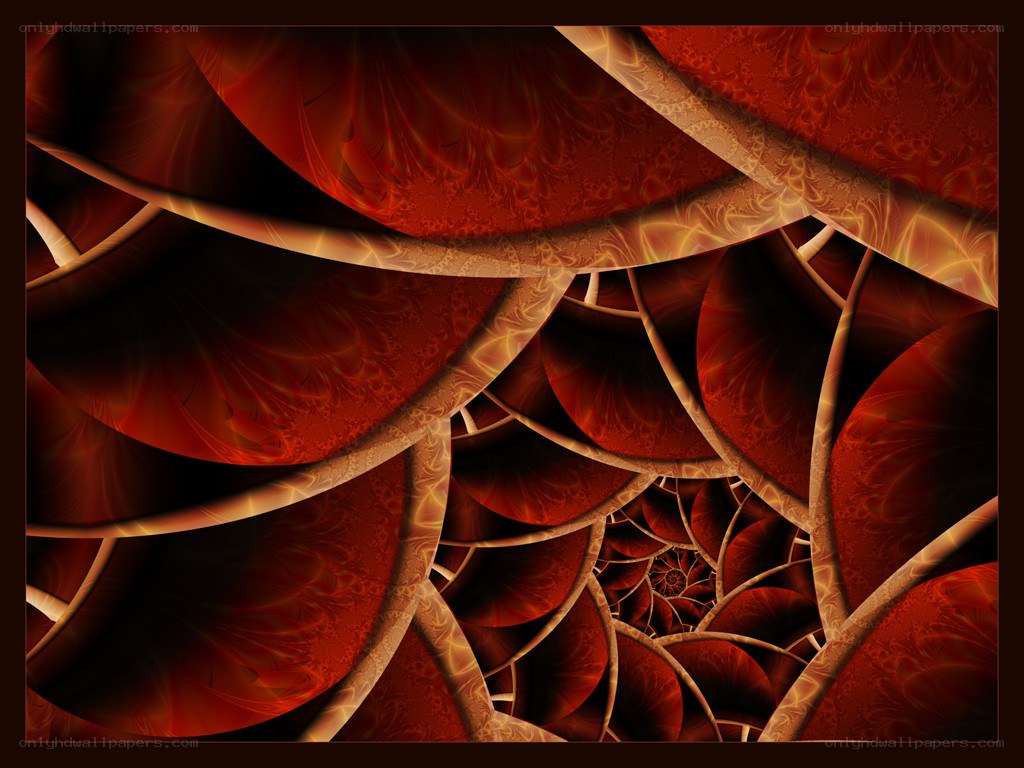Red fractal spiral pattern