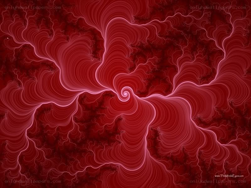 Red fractal spiral pattern