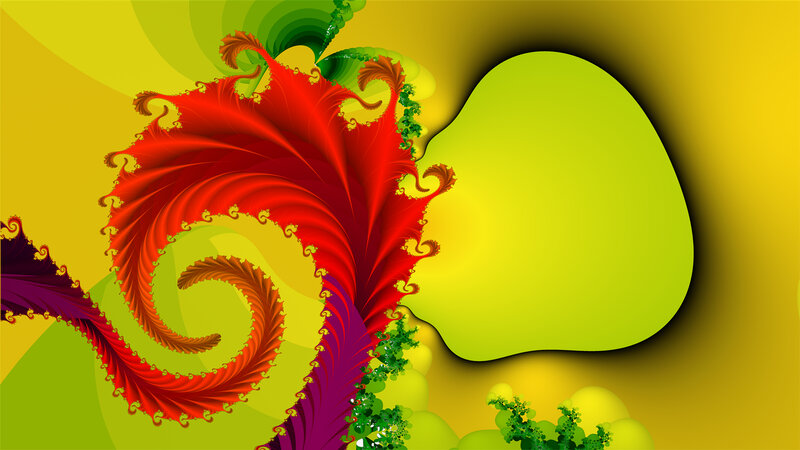 Red Fractal Spiral — Vibrant