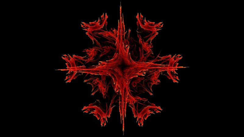 red fractal star pattern