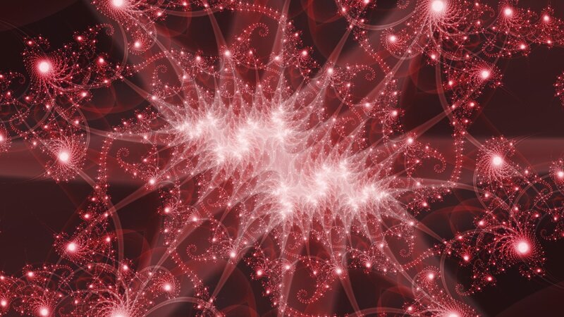 red fractal starburst pattern