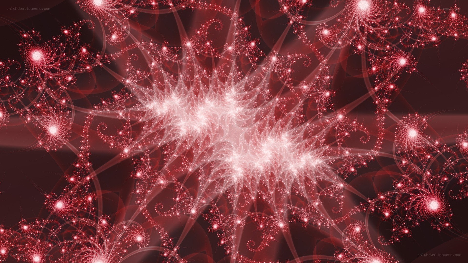 red fractal starburst pattern