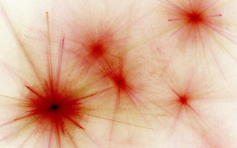 Red fractal starbursts