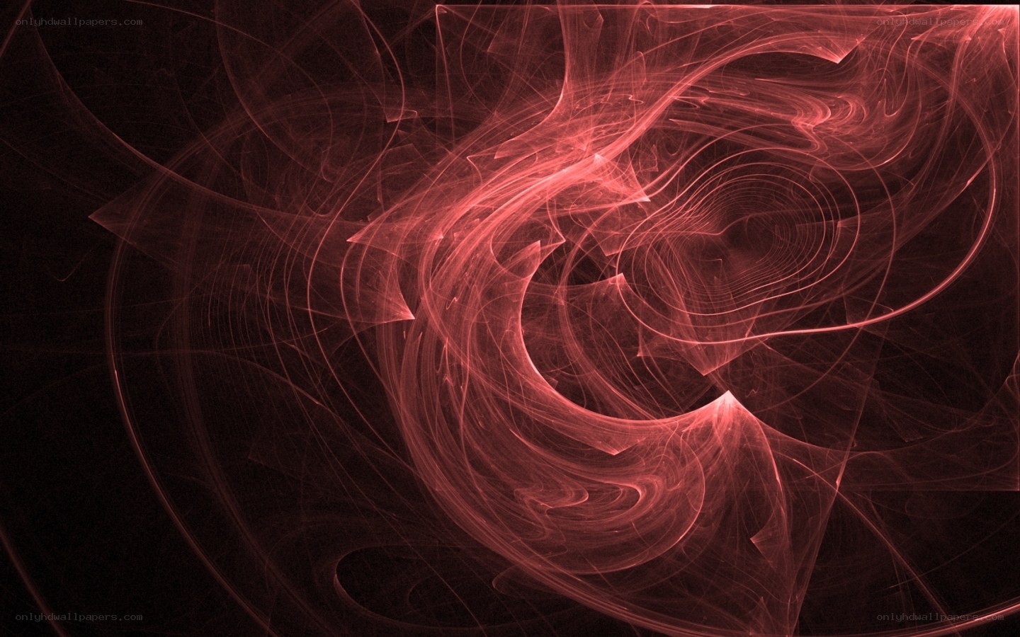 Red fractal swirl pattern