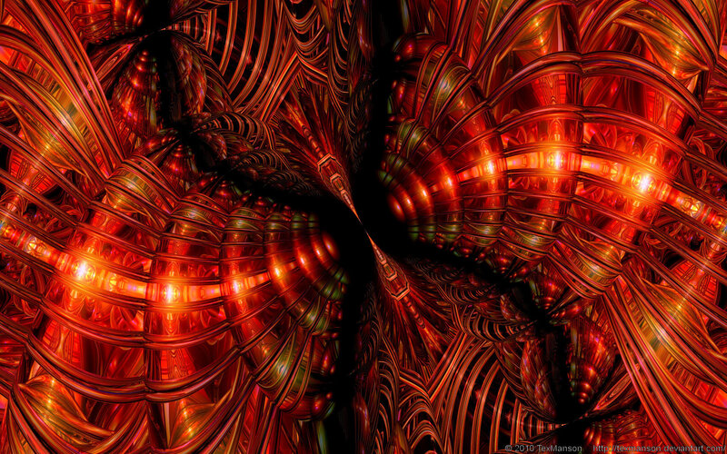 Red fractal tunnel