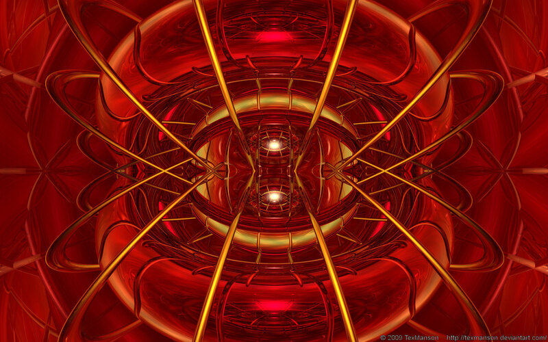 Red fractal tunnel