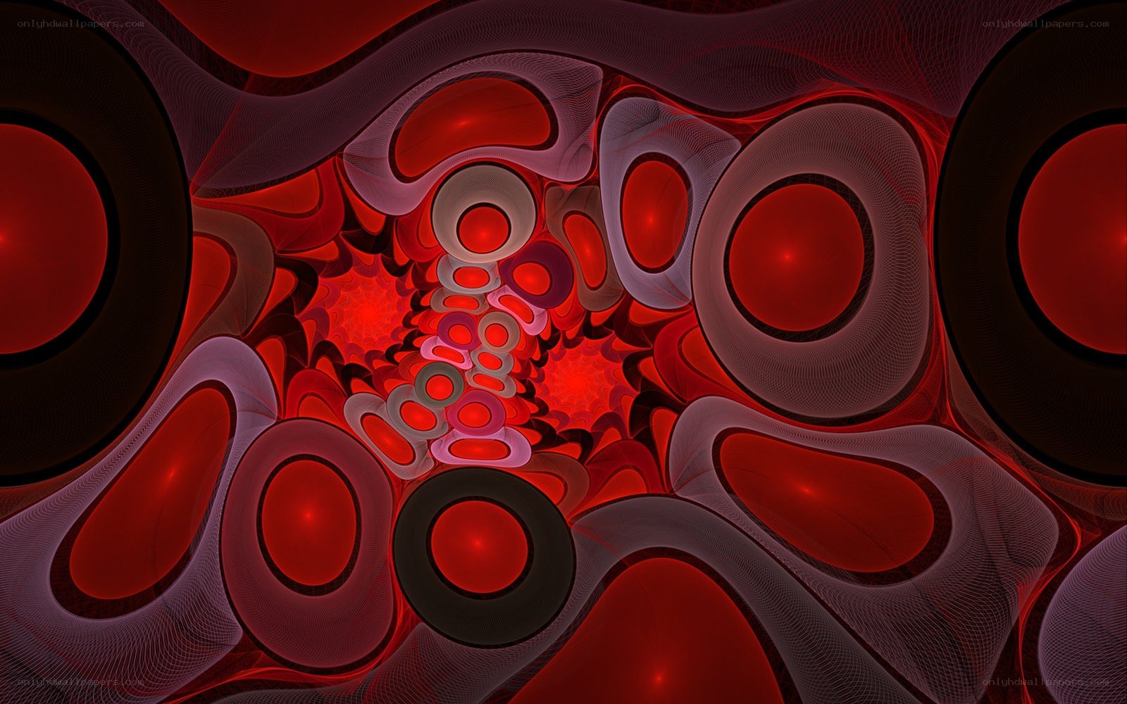 Red fractal tunnel