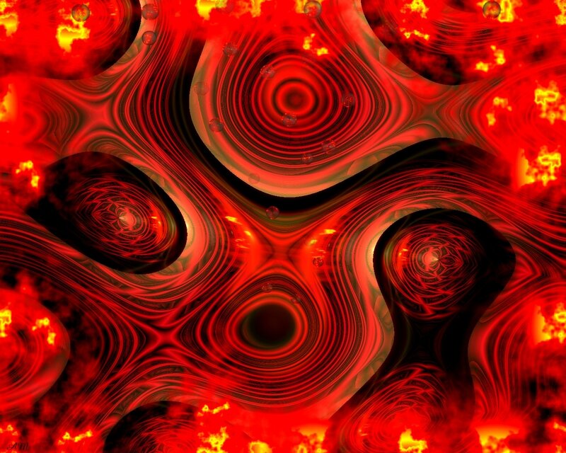 Red fractal vortex pattern