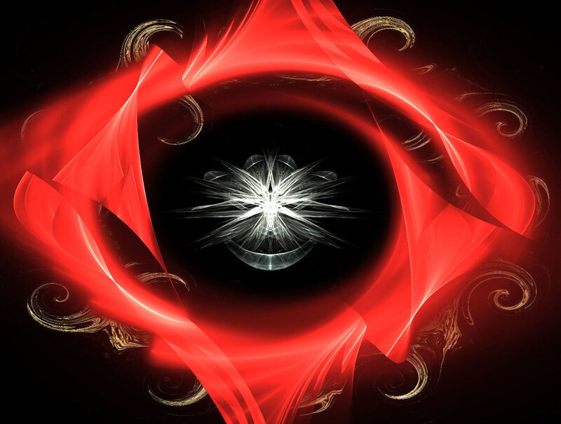 Red fractal vortex with central star