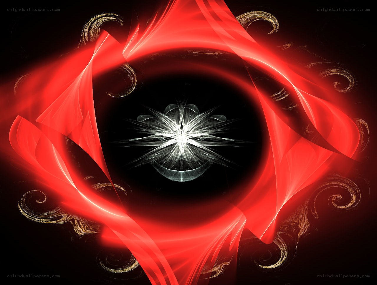 Red fractal vortex with central star