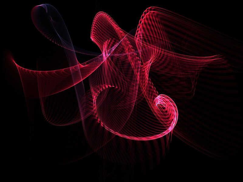 Red fractal wave animation