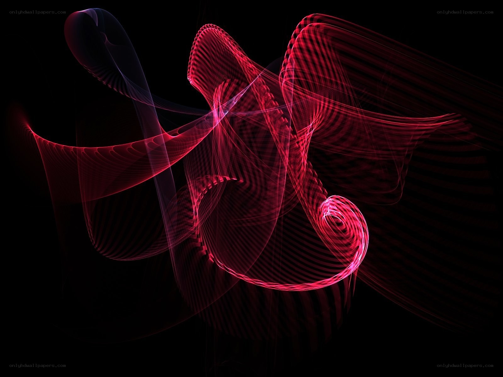Red fractal wave animation