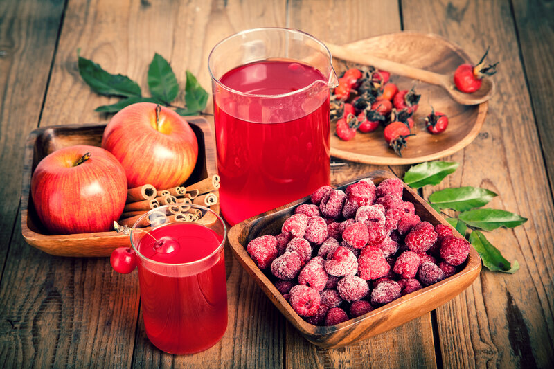 Red Fruit Juice Setup