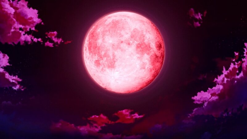 Red Full Moon — Dramatic