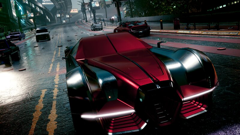 Red Futuristic Car — Dark, Futuristic