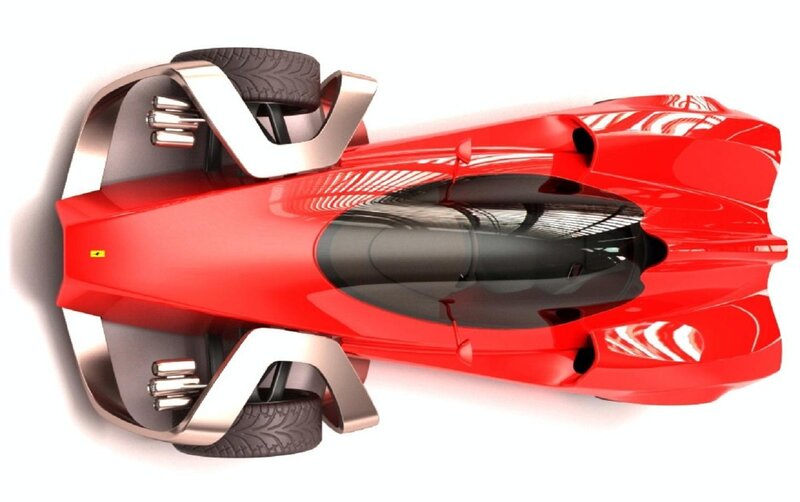 Red Futuristic Car