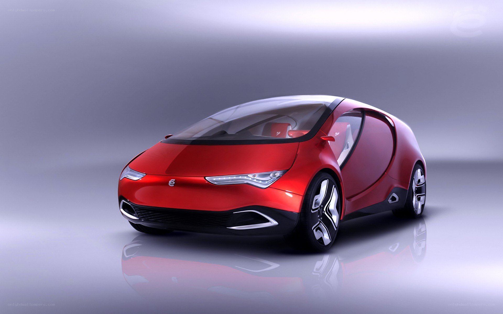 Red futuristic concept car