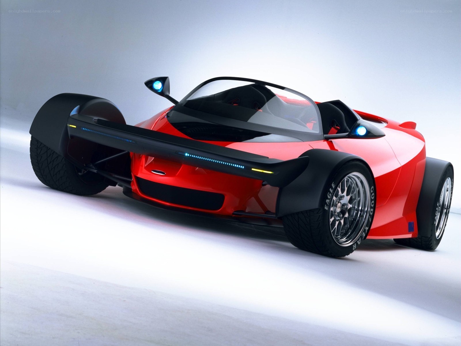 Red futuristic concept car