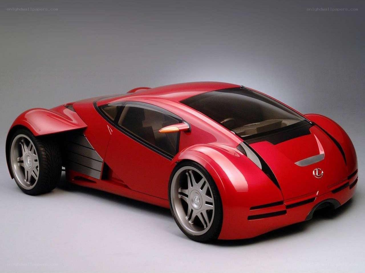 Red futuristic concept car