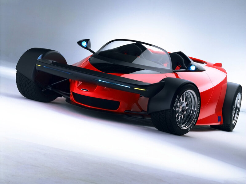 red futuristic concept car