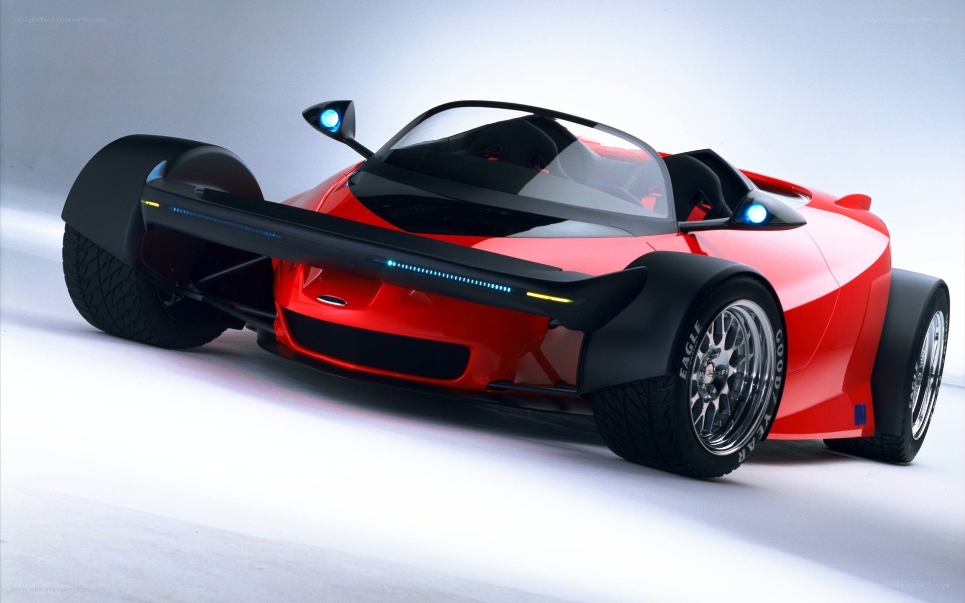 red futuristic concept car