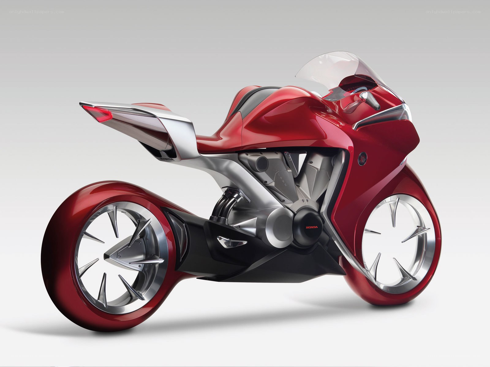 red futuristic concept motorcycle