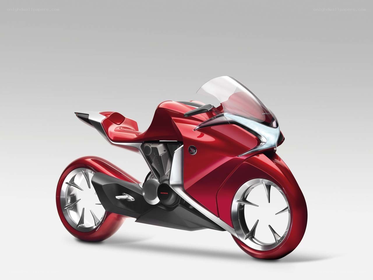 Red futuristic concept motorcycle