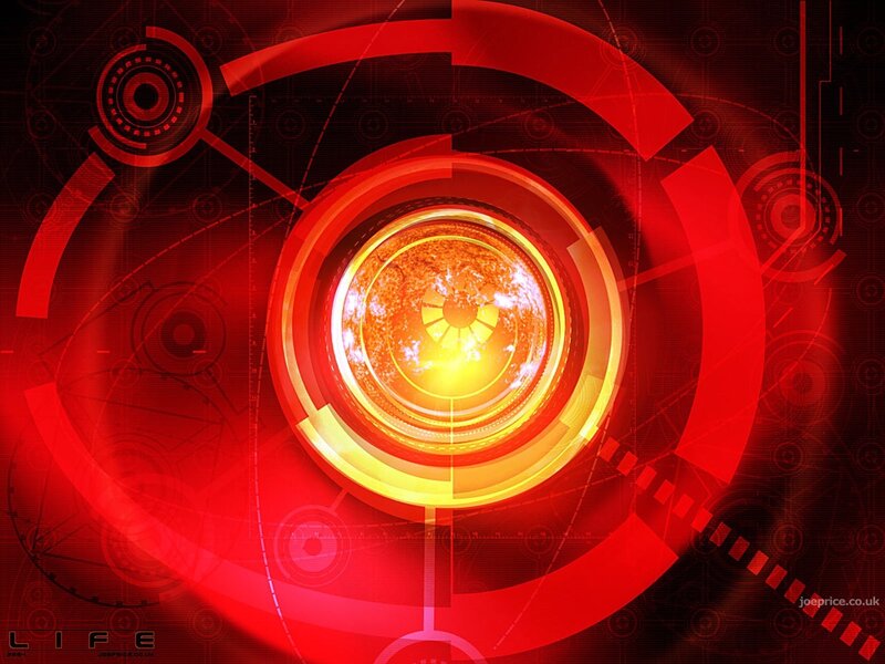 red futuristic interface