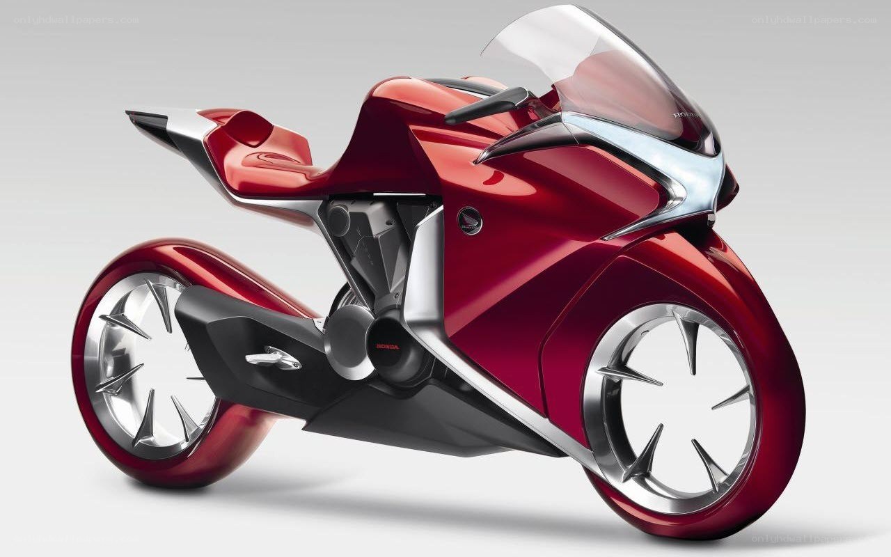 red futuristic motorcycle concept