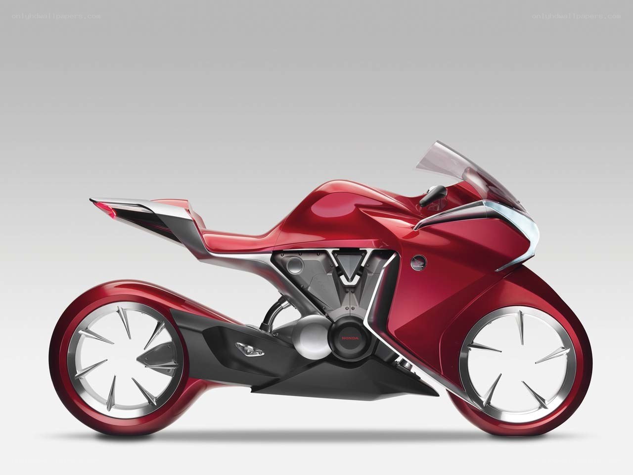 red futuristic motorcycle concept