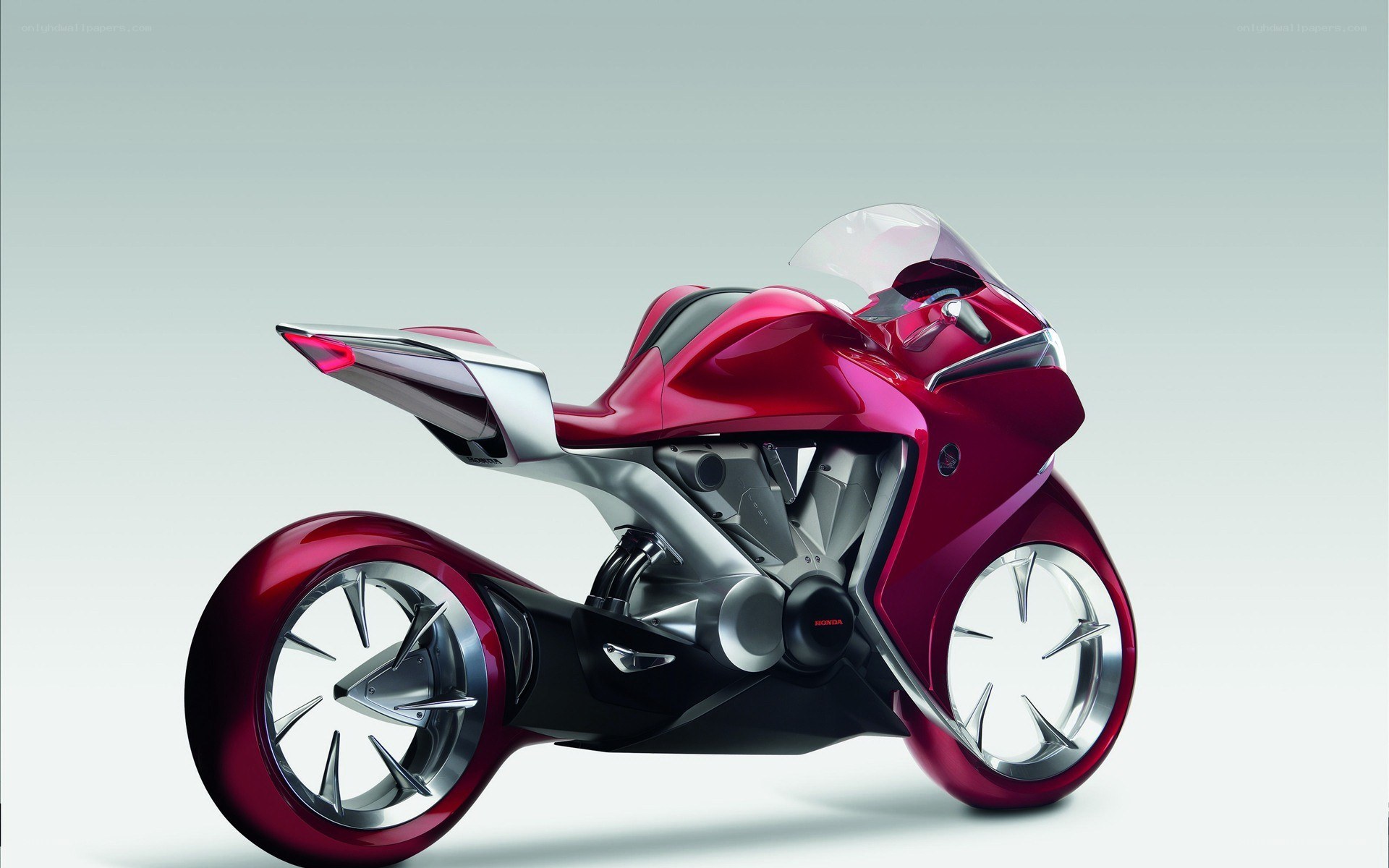 red futuristic motorcycle concept