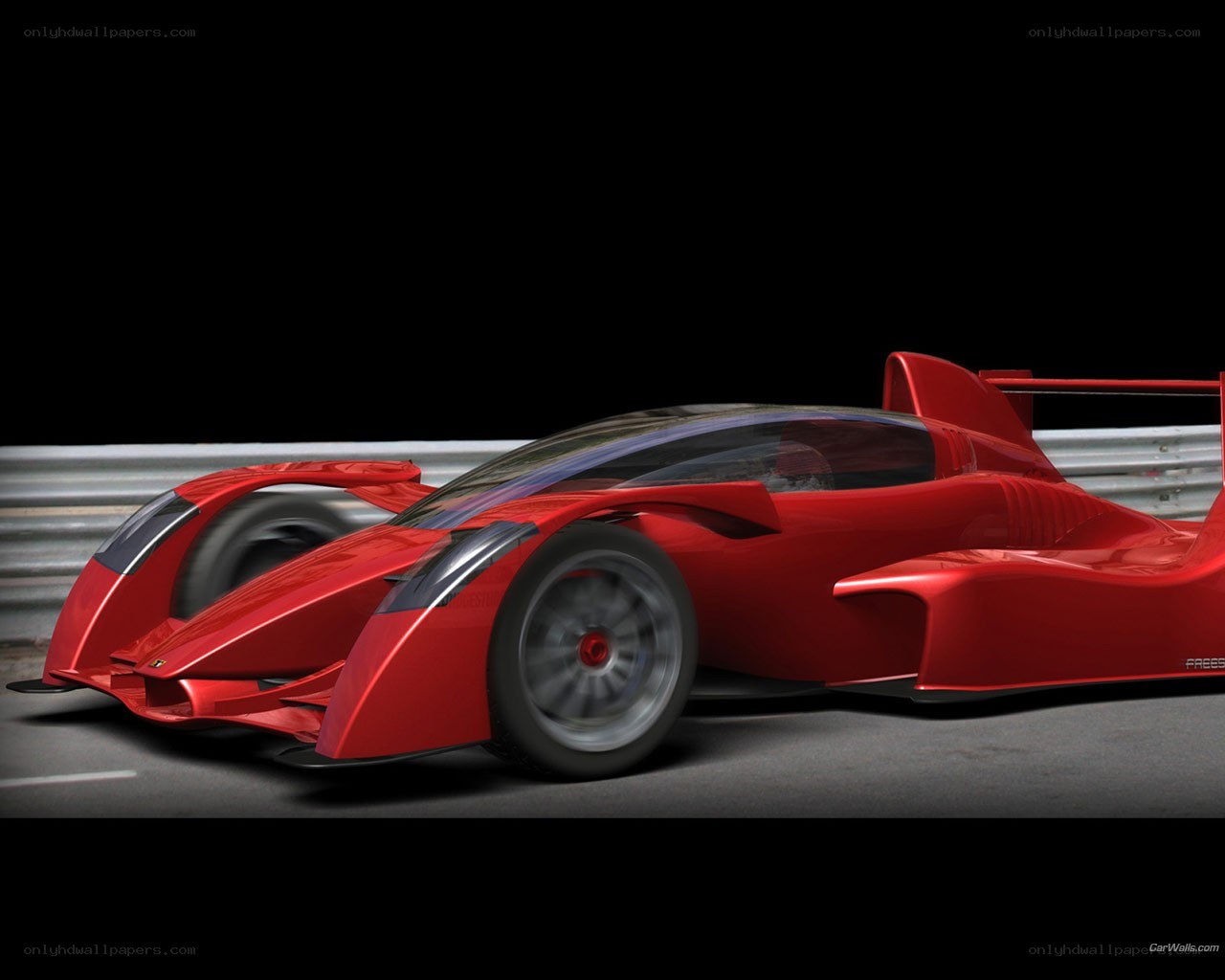 red futuristic race car