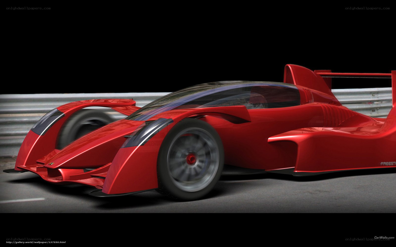 Red futuristic race car