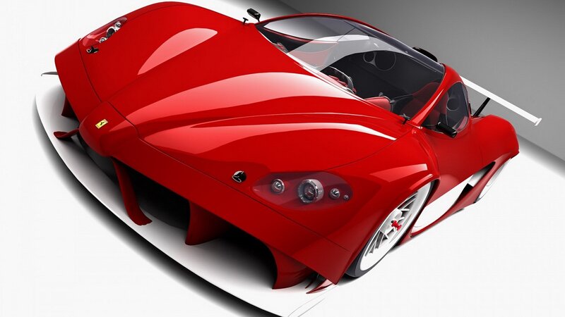 red futuristic sports car