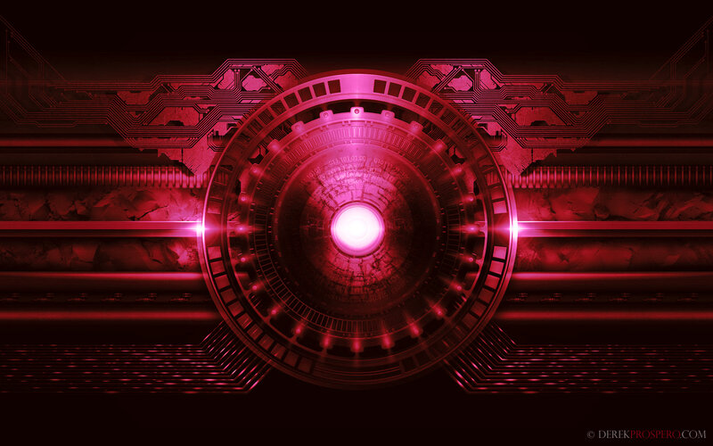 red futuristic technology