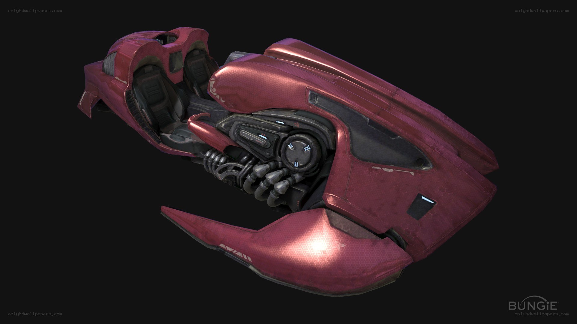 red futuristic vehicle model