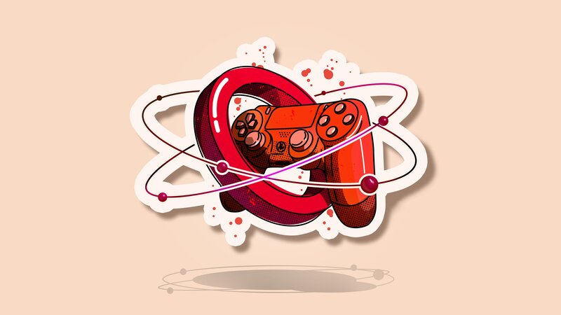 Red Game Controller — Playful