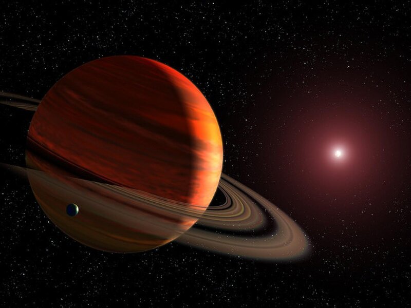 Red Gas Giant Planet — Cosmic