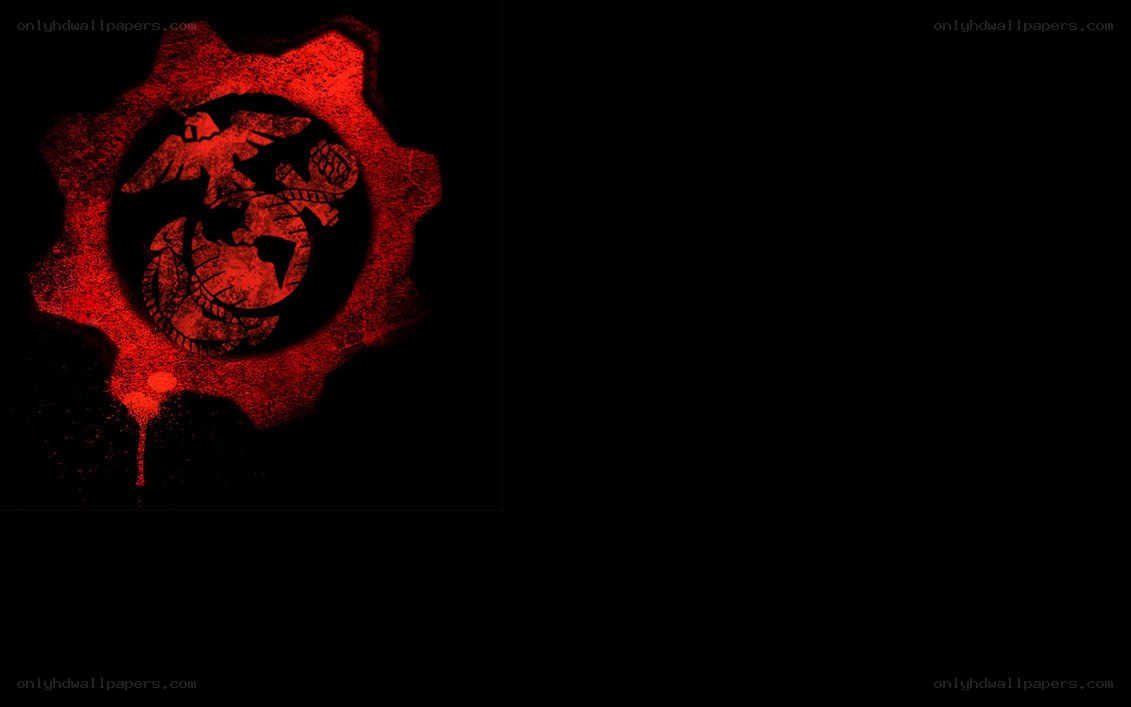 red gear logo with emblem