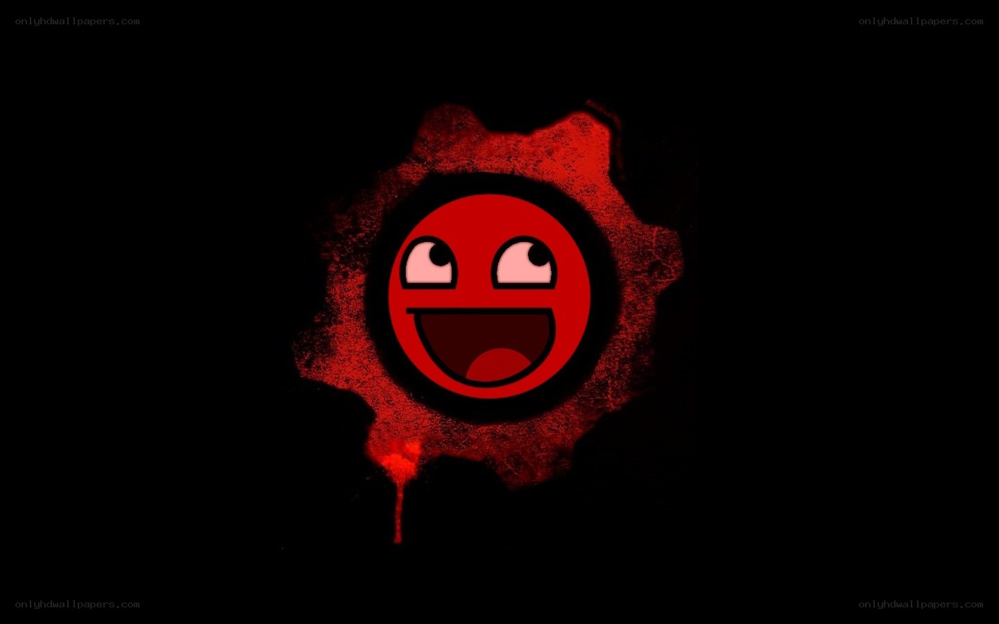 Red gear with happy face