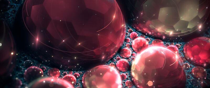 Red Gem-like Spheres