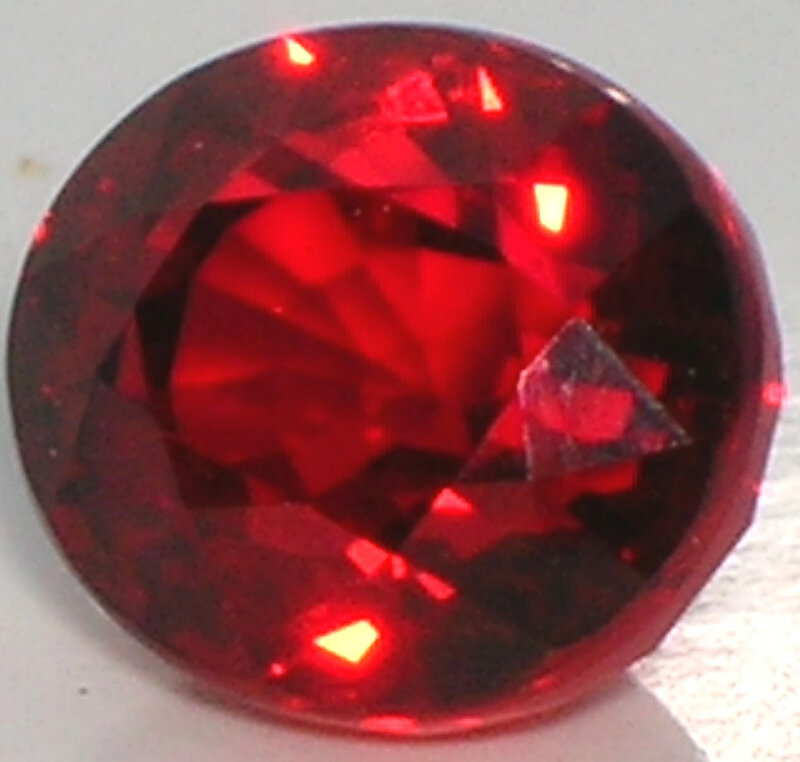 red gemstone close-up