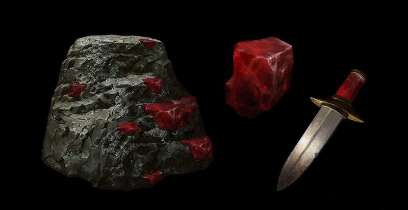 Red Gemstone Dagger