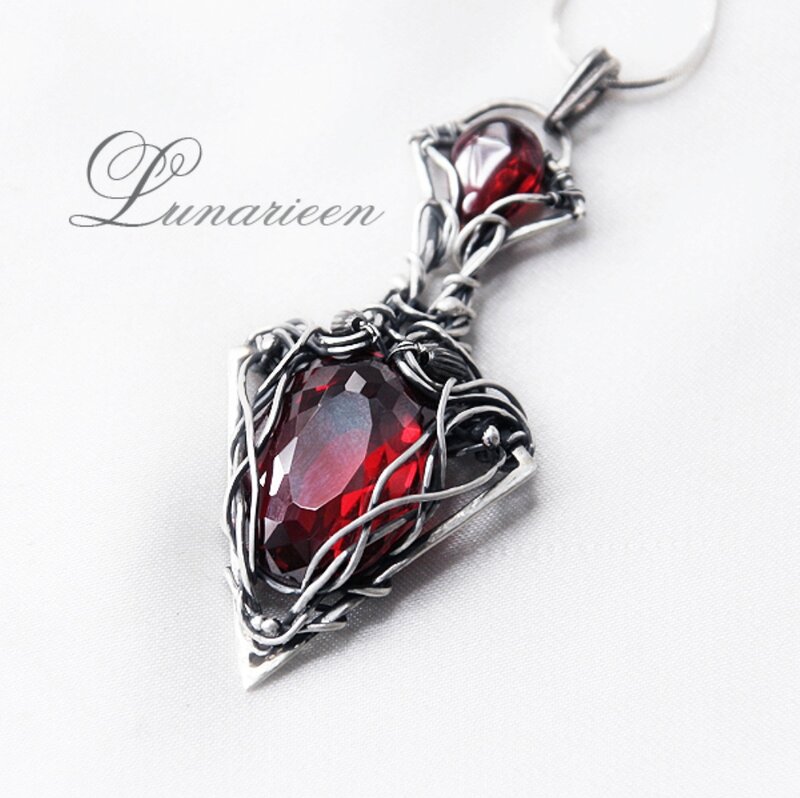 Red Gemstone Pendant — Elegant