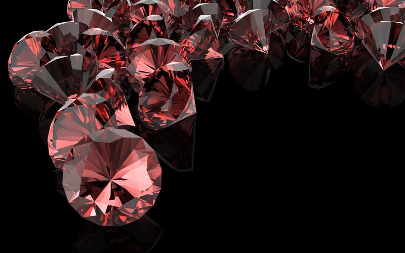 Red Gemstones Cluster