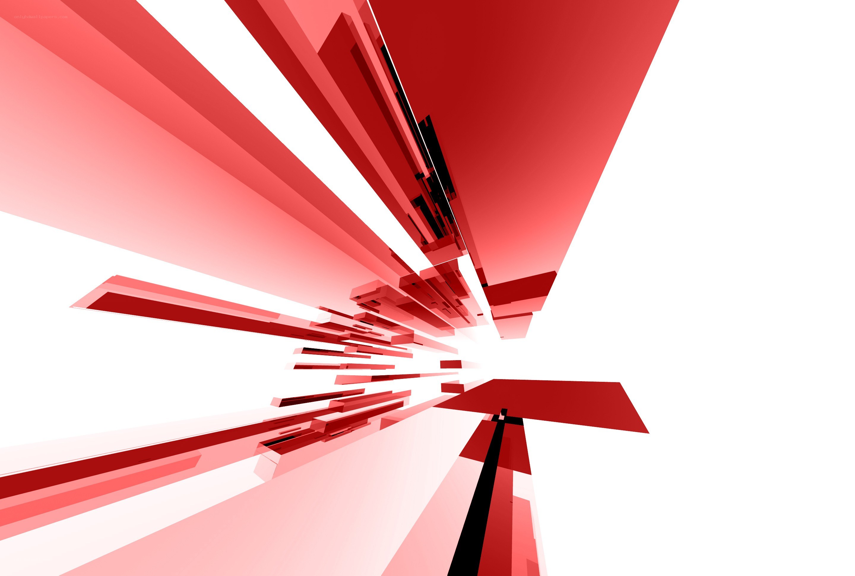 Red geometric abstract design