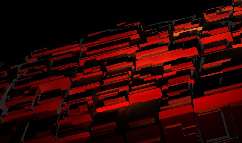 Red Geometric Blocks