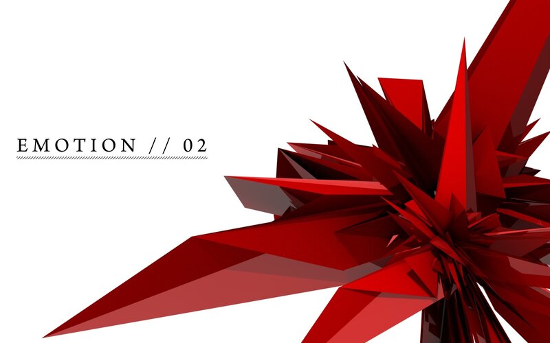 Red Geometric Explosion — Dramatic