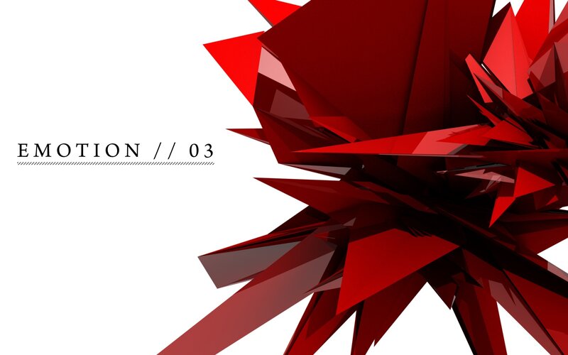 Red geometric explosion