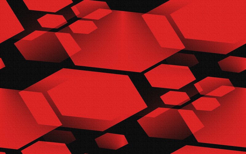 red geometric hexagon pattern
